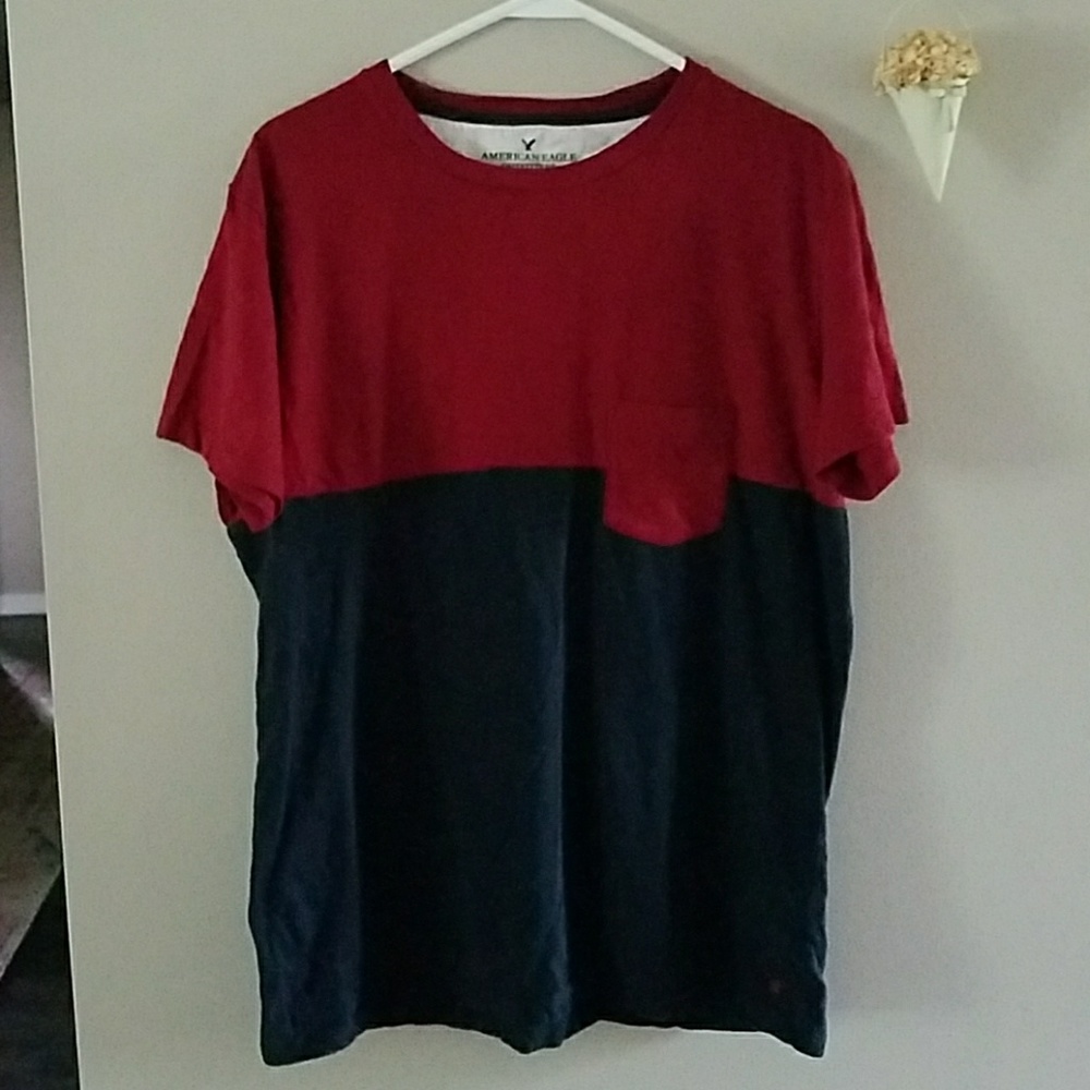 American Eagle men's colorblock tee shirt. - Picture 1 of 4